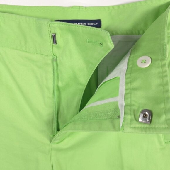 RALPH LAUREN GOLF Bright Green Cotton Stretch Pants Women's No Size Tag 8-10 M - Picture 8 of 10